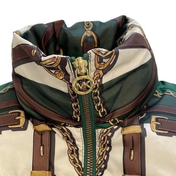 Michael Kors Puffer Vest Equestrian Print - Size XXS - Picture 3 of 14